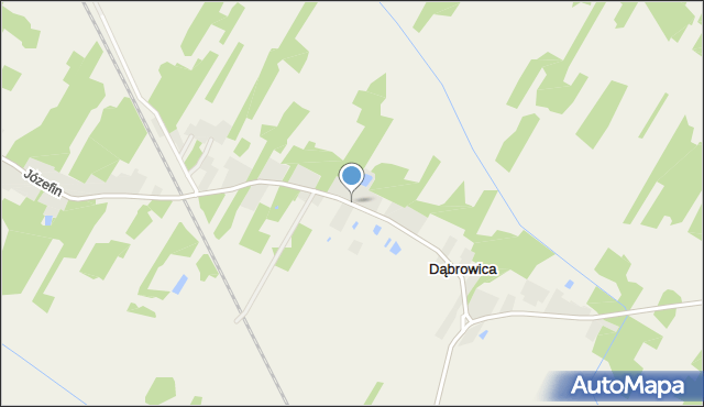 Dąbrowica gmina Poświętne, Dąbrowica, mapa Dąbrowica gmina Poświętne