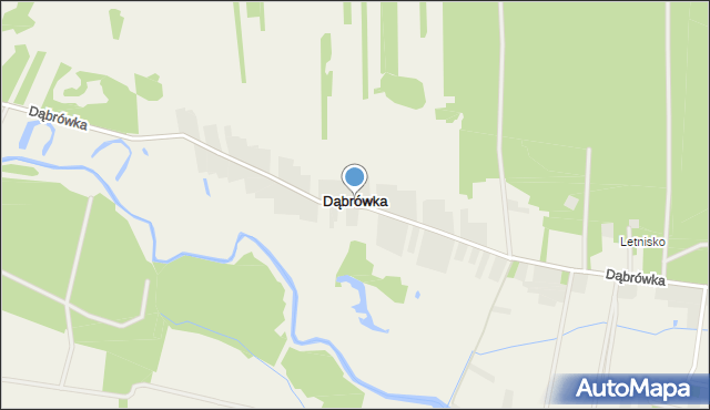 Dąbrówka gmina Drzewica, Dąbrówka, mapa Dąbrówka gmina Drzewica