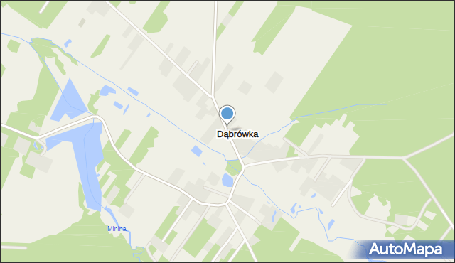 Dąbrówka gmina Kamionka, Dąbrówka, mapa Dąbrówka gmina Kamionka