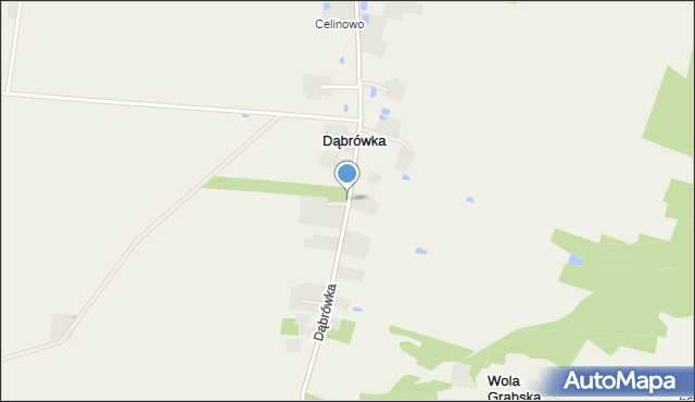 Dąbrówka gmina Pniewy, Dąbrówka, mapa Dąbrówka gmina Pniewy