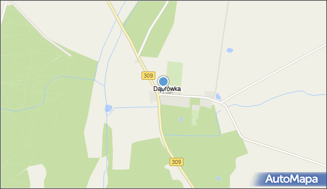 Dąbrówka gmina Rawicz, Dąbrówka, mapa Dąbrówka gmina Rawicz