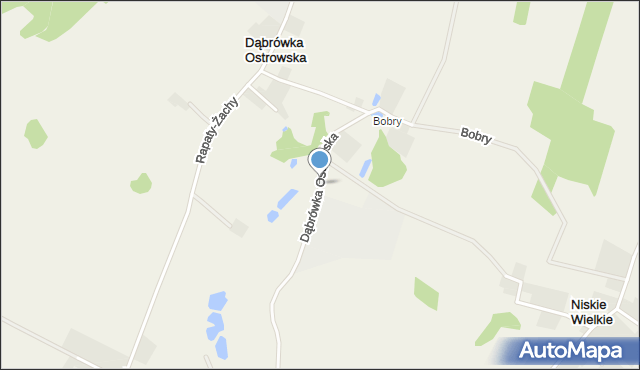 Dąbrówka Ostrowska, Dąbrówka Ostrowska, mapa Dąbrówka Ostrowska