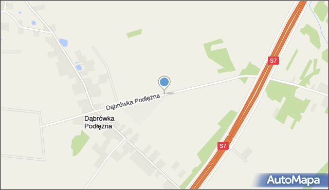 Dąbrówka Podłężna, Dąbrówka Podłężna, mapa Dąbrówka Podłężna