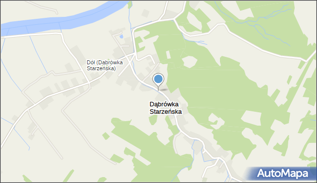 Dąbrówka Starzeńska, Dąbrówka Starzeńska, mapa Dąbrówka Starzeńska