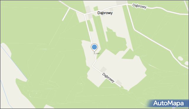 Dąbrowy gmina Kluczewsko, Dąbrowy, mapa Dąbrowy gmina Kluczewsko