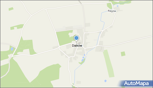 Dalków gmina Gaworzyce, Dalków, mapa Dalków gmina Gaworzyce