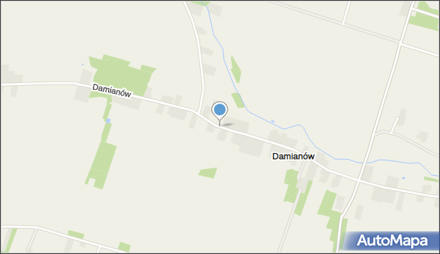 Damianów, Damianów, mapa Damianów