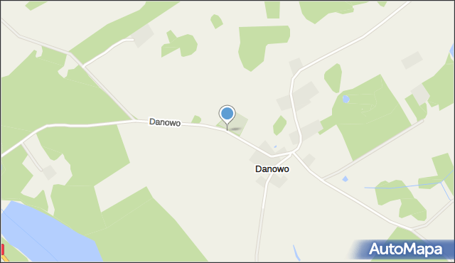 Danowo gmina Miłki, Danowo, mapa Danowo gmina Miłki