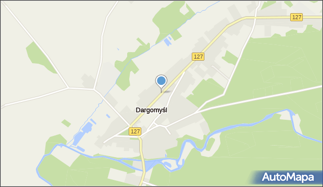 Dargomyśl gmina Dębno, Dargomyśl, mapa Dargomyśl gmina Dębno