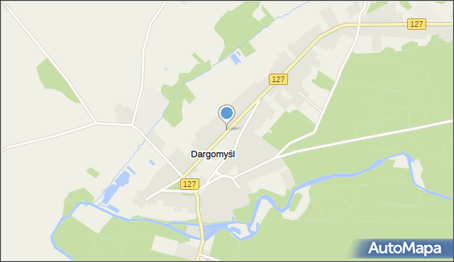 Dargomyśl gmina Dębno, Dargomyśl, mapa Dargomyśl gmina Dębno