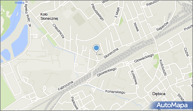 Dębica, Daszyńskiego, mapa Dębicy