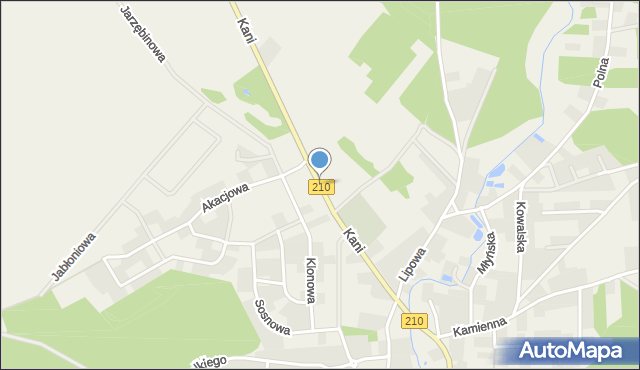 Dębnica Kaszubska, Dawna Zjednoczenia, mapa Dębnica Kaszubska