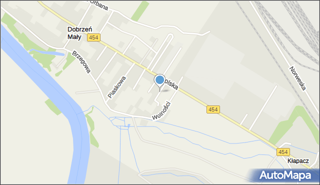 Dobrzeń Mały, Dawna Michałowskiego Piotra, mapa Dobrzeń Mały