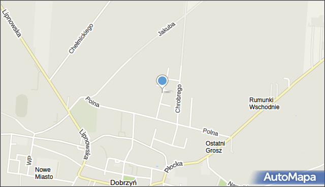 Dobrzyń nad Wisłą, Dawna 22 Stycznia, mapa Dobrzyń nad Wisłą