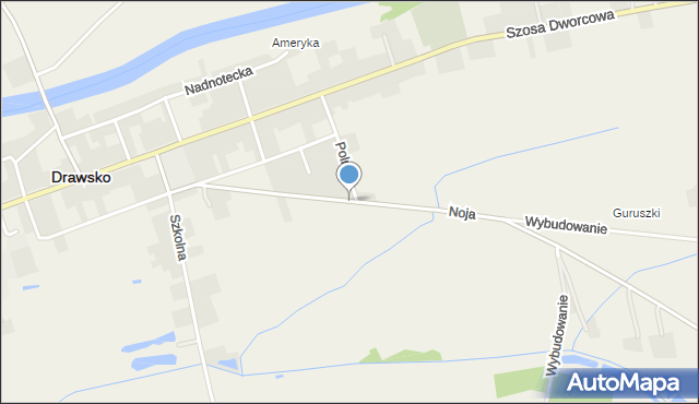 Drawsko, Dawna Noja, mapa Drawsko