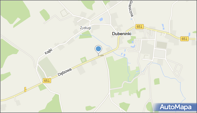 Dubeninki, Dawna Mereckiego Henryka, mapa Dubeninki