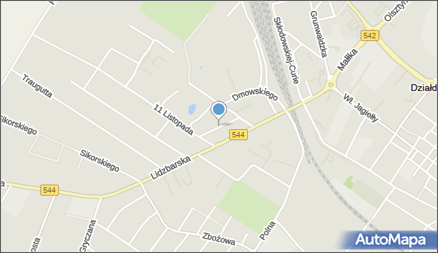 Działdowo, Dawna Marchlewskiego, mapa Działdowo