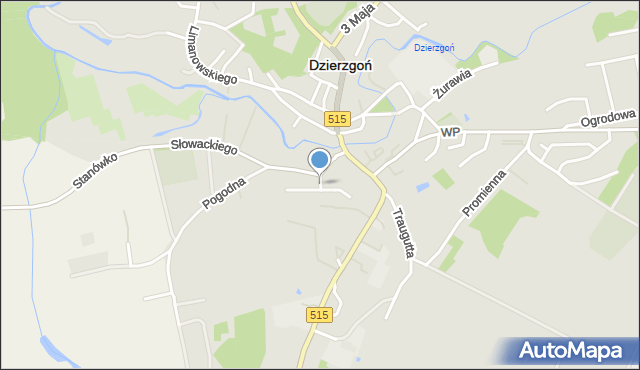 Dzierzgoń, Dawna Osiedle Krasickiego Janka, mapa Dzierzgoń