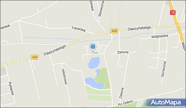 Gliwice, Dawna Nad Glinianką, mapa Gliwic