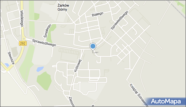 Głogów, Dawna Plac bł. Siostry Faustyny, mapa Głogów