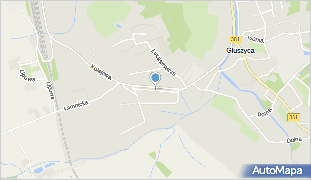 Głuszyca powiat wałbrzyski, Dawna Krasickiego Janka, mapa Głuszyca powiat wałbrzyski