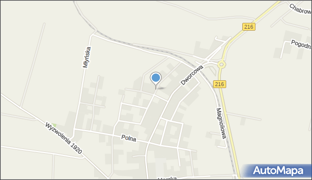 Gnieżdżewo, Dambków, ks., mapa Gnieżdżewo