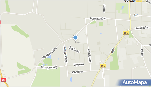 Gołdap, Dawna Mereckiego Henryka, mapa Gołdap