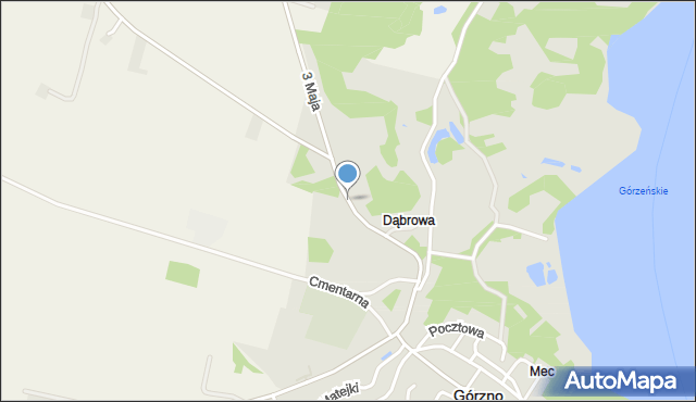 Górzno powiat brodnicki, Dawna Świerczewskiego Karola, gen., mapa Górzno powiat brodnicki