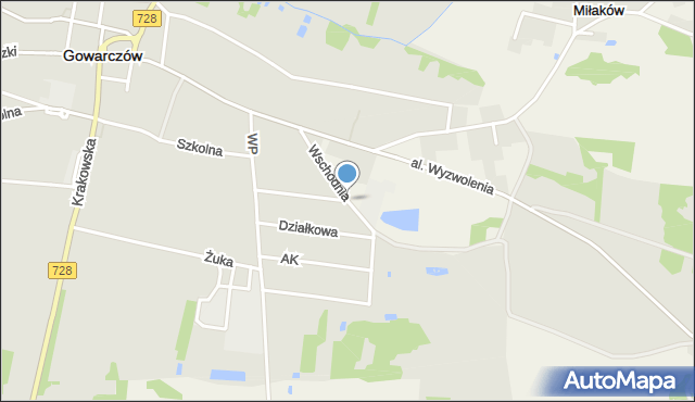 Gowarczów, Dawna Świerczewskiego Karola, gen., mapa Gowarczów