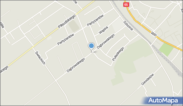 Grajewo, Dąbrowskiego, gen., mapa Grajewo
