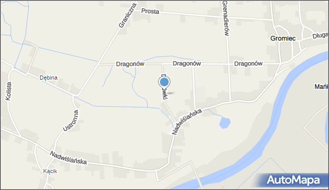 Gromiec, Dąbrówki, mapa Gromiec