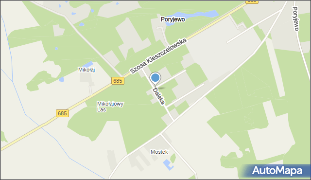 Hajnówka, Daleka, mapa Hajnówka