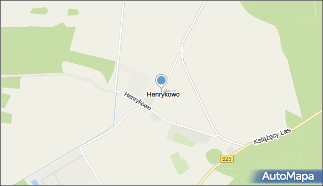 Henrykowo gmina Święciechowa, Dawna Henrykowska, mapa Henrykowo gmina Święciechowa