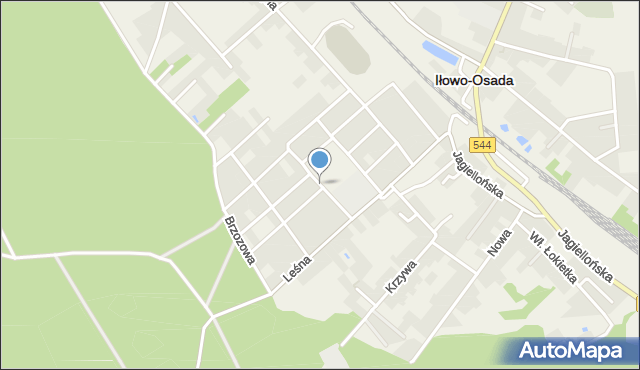 Iłowo-Osada, Dawna Krasickiego, mapa Iłowo-Osada