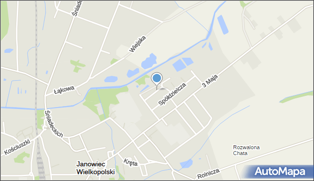 Janowiec Wielkopolski, Daniela Waleriana, mapa Janowiec Wielkopolski