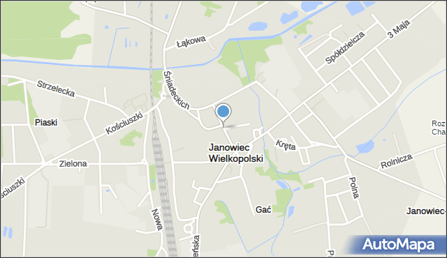 Janowiec Wielkopolski, Dawna 22 Stycznia, mapa Janowiec Wielkopolski