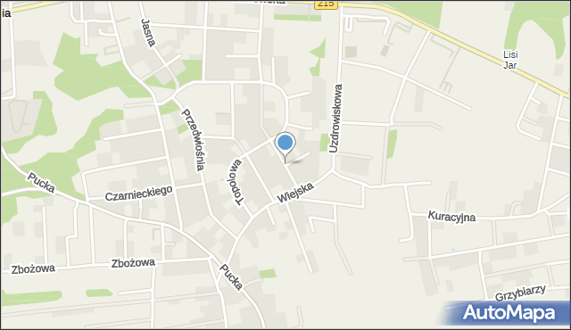 Jastrzębia Góra, Dawna Rutkowskiego, mapa Jastrzębia Góra
