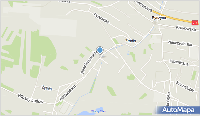 Jaworzno, Dawna Baranowskiego Tomasza, mapa Jaworzno