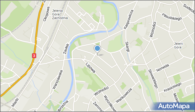 Jelenia Góra, Daszyńskiego Ignacego, mapa Jelenia Góra