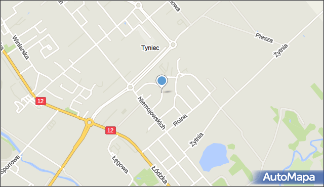 Kalisz, Dawna Dybowskiego Stefana, mapa Kalisza