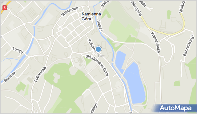 Kamienna Góra, Dawna Rosenbergów E. J., mapa Kamienna Góra
