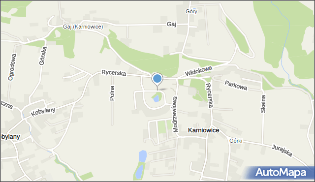 Karniowice gmina Zabierzów, Dawna Osiedle XXXV-lecia PRL, mapa Karniowice gmina Zabierzów