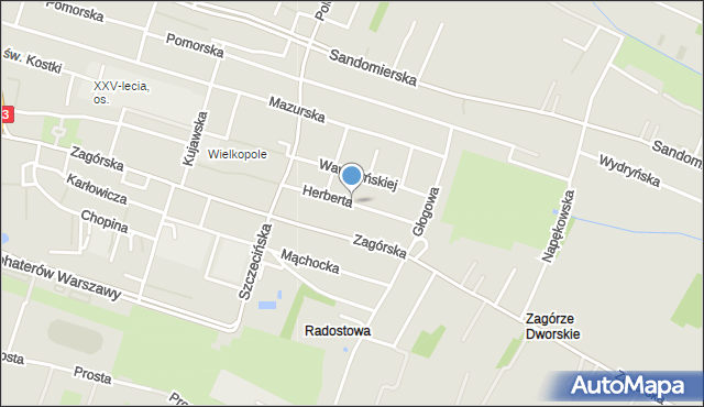 Kielce, Dawna Jasieńskiego Brunona, mapa Kielc