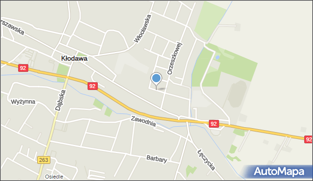 Kłodawa powiat kolski, Dawna Kruczkowskiego Leona, mapa Kłodawa powiat kolski