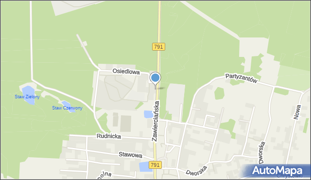 Klucze powiat olkuski, Dawna 30-lecia PRL, mapa Klucze powiat olkuski