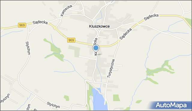 Kluszkowce, Dawna Bochnaka Stanisława, mapa Kluszkowce