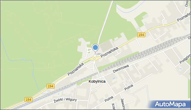 Kobylnica gmina Swarzędz, Dąbrówki, mapa Kobylnica gmina Swarzędz