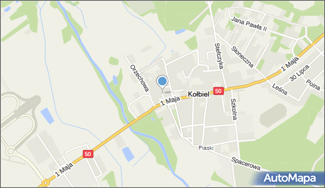 Kołbiel, Dąbrowskiego Henryka, gen., mapa Kołbiel