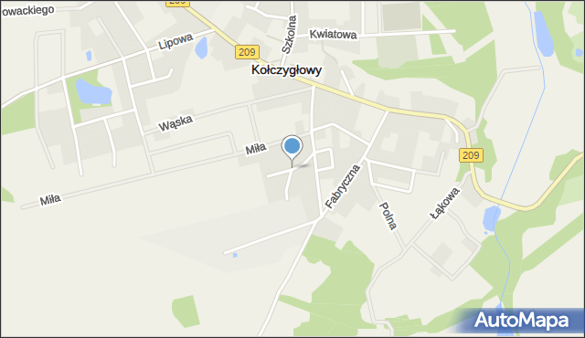 Kołczygłowy, Dawna 40-lecia PRL, mapa Kołczygłowy