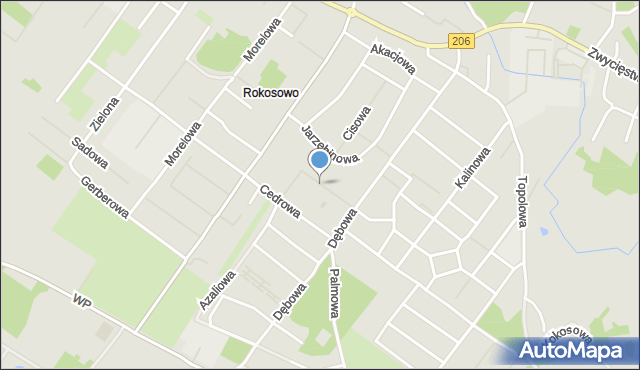 Koszalin, Daglezji, mapa Koszalina